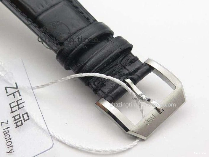 MIROTIME 0425 Portuguese IW545407 Black Dial ZF 1:1 Best Edition On Dark Blue Leather Strap DailyWear 7337